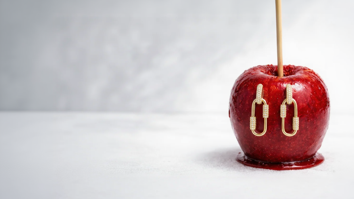Argollas bañadas en oro con microcircones