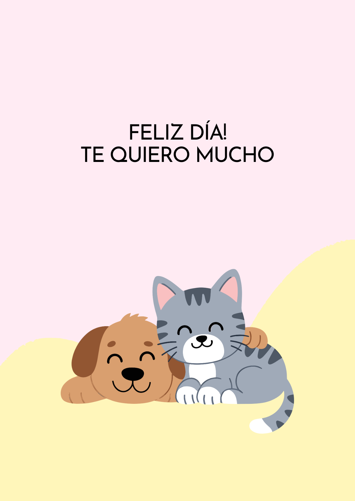 Tarjeta te quiero mucho