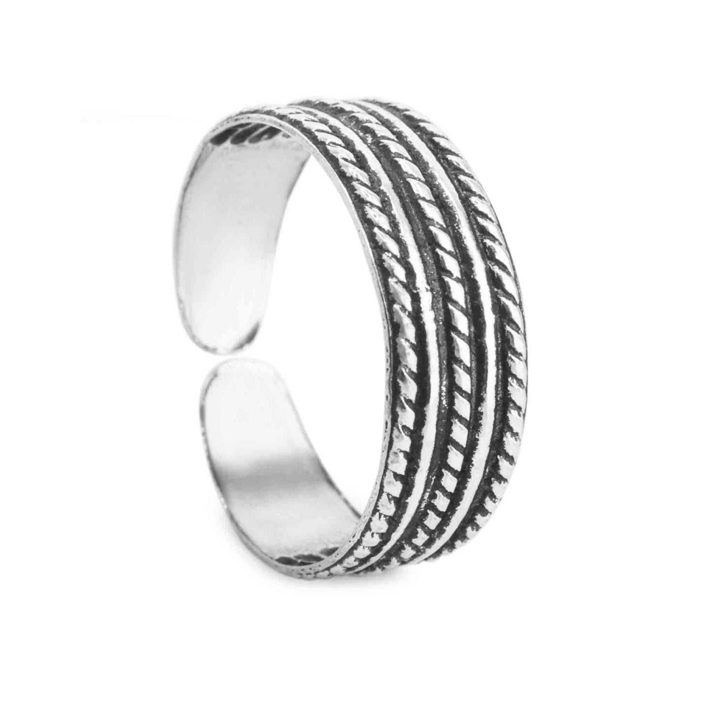 Anillo midi trenzado