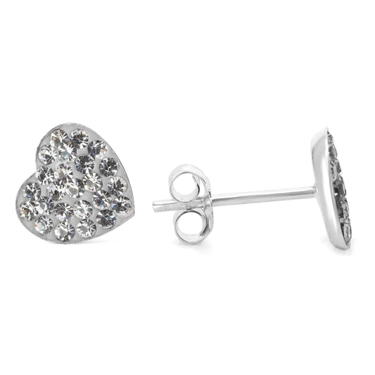 Aros plata corazones