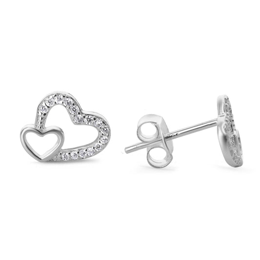 Aros corazones calados