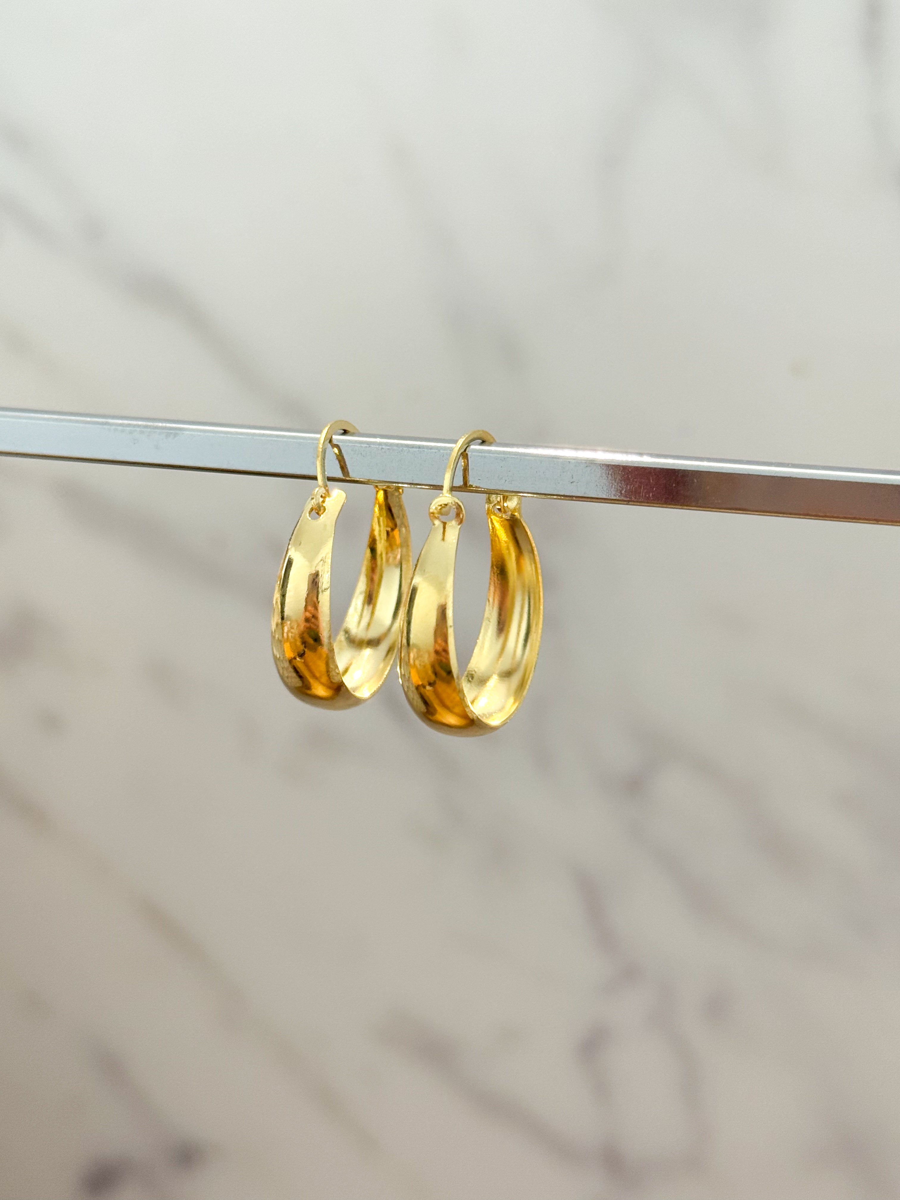 Argollas bañadas en oro