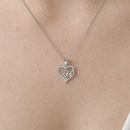 Collar corazón con hijos