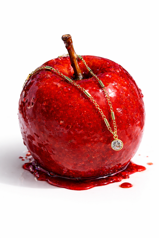 Collar bañado de oro punto de luz