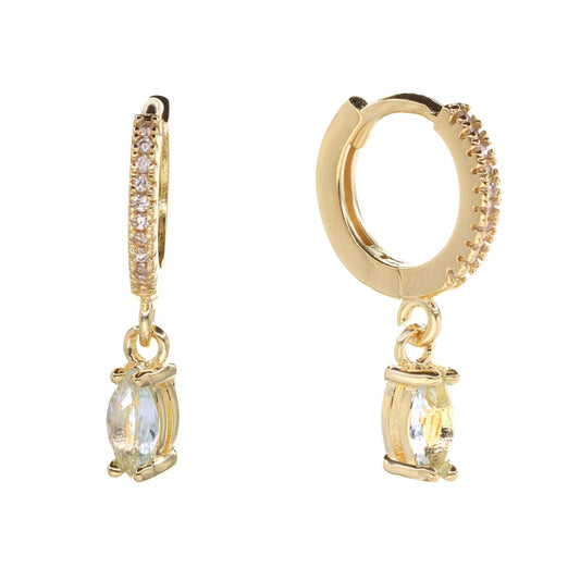 Argollas bañadas en oro circón