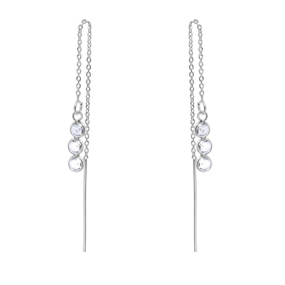 Aros plata cadena y circón