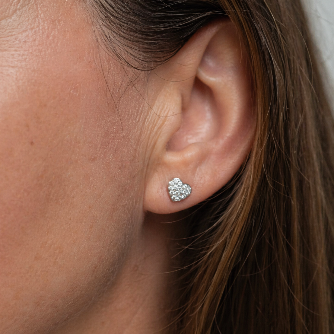 Aros plata corazones
