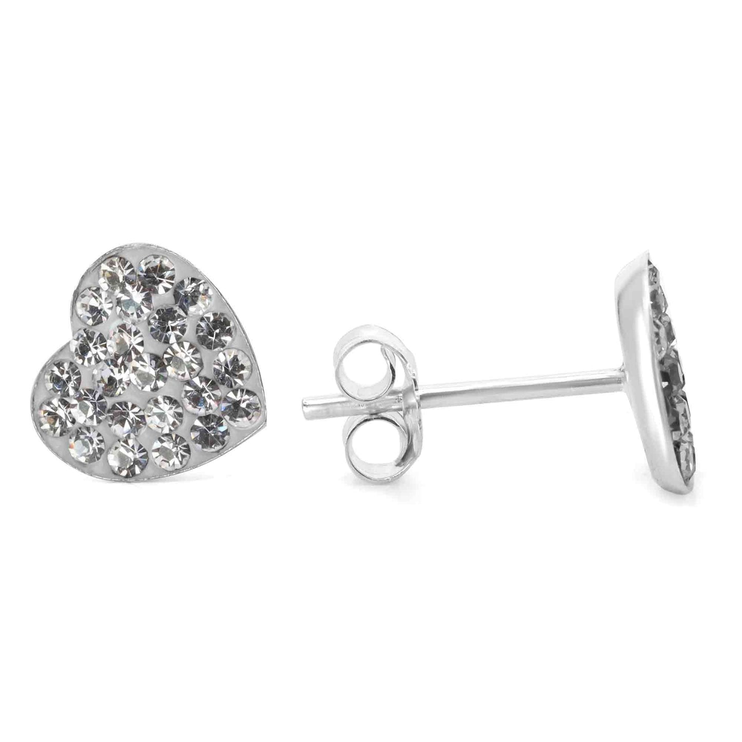 Aros plata corazones