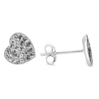Aros plata corazones