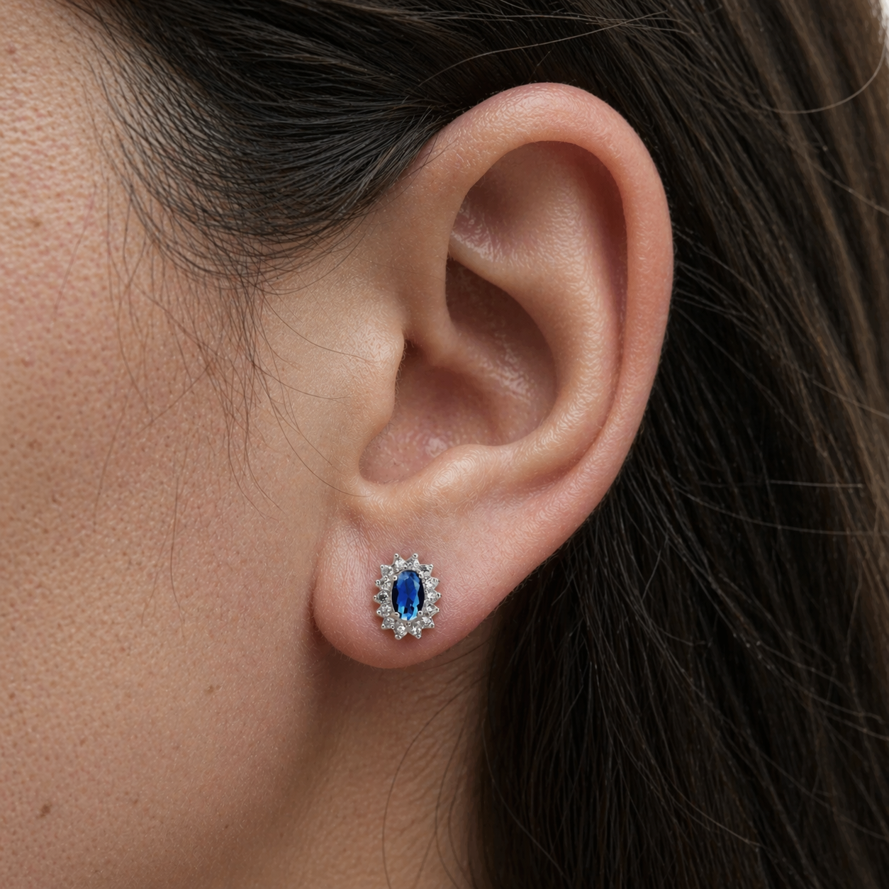 Aros Lady Di azul