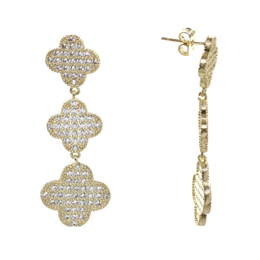 Aros colgante trébol