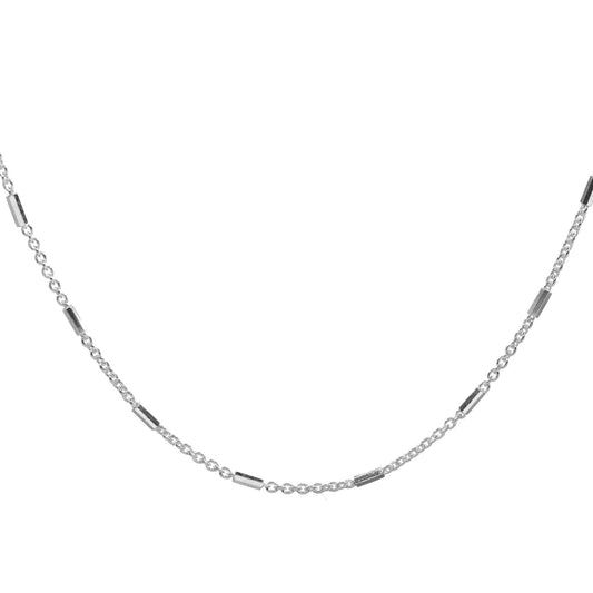 Collar de plata modelo cilindros