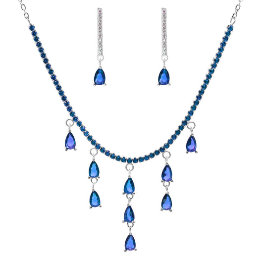 Conjunto cascada azul