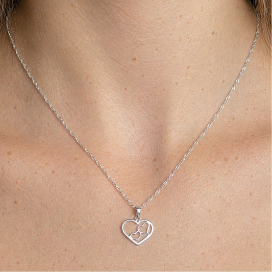 Collar dos corazones