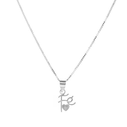 Collar de plata fe