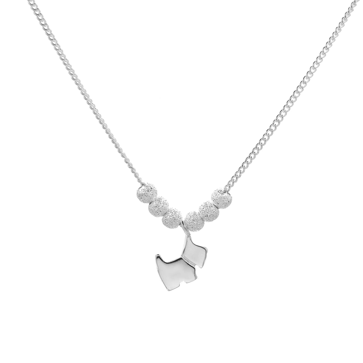 Collar plata diseño perrito