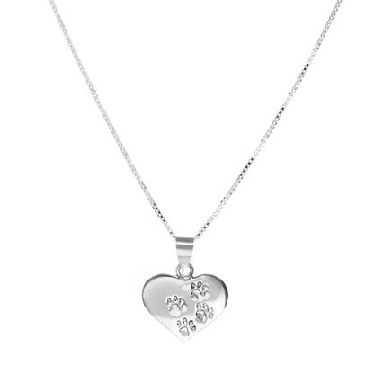 Collar corazón patitas