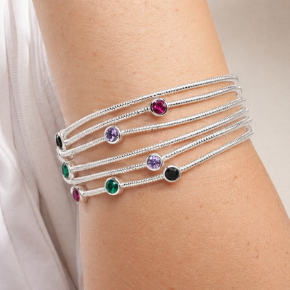 Pulsera plata tipo esclava ajustable
