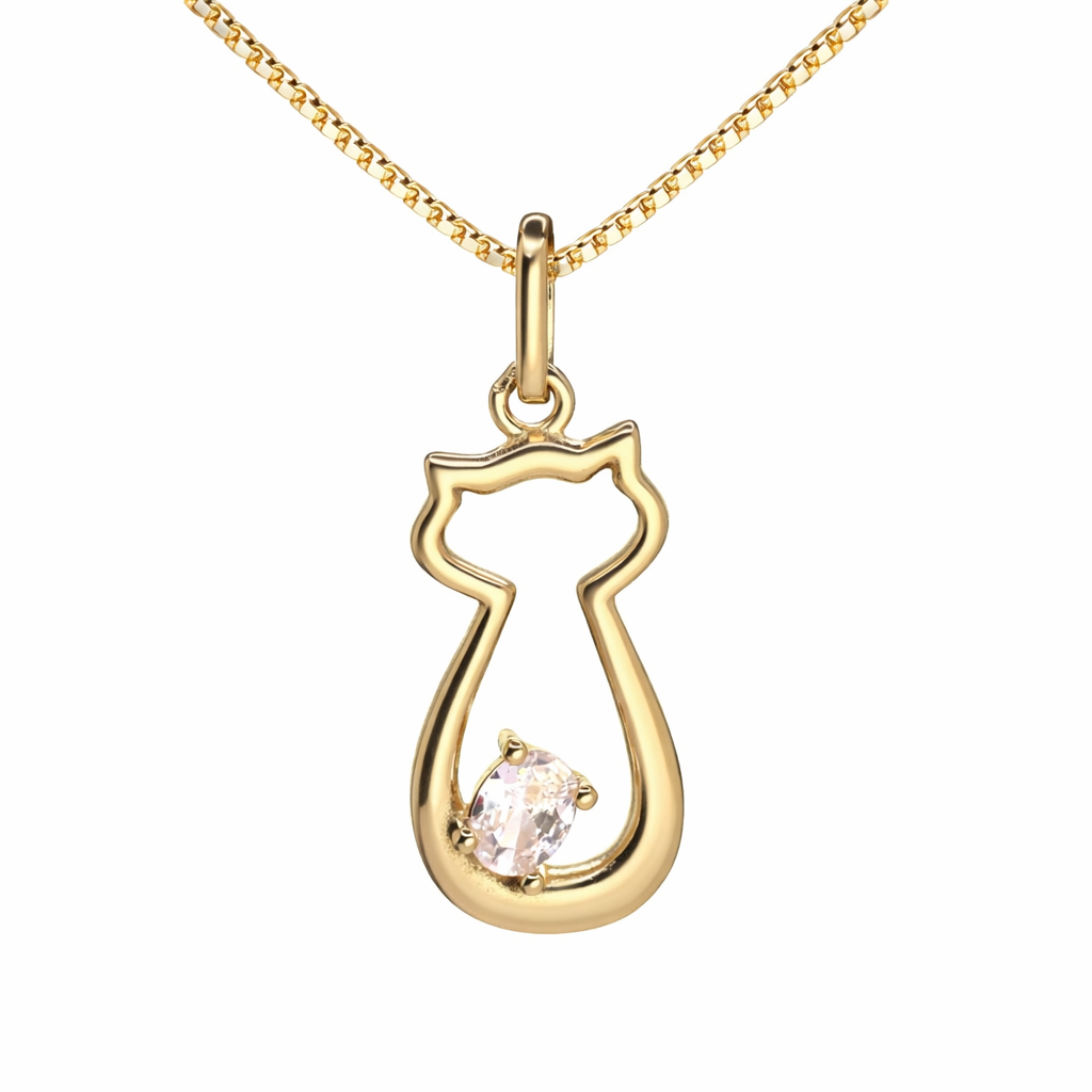 Collar gatito con circón