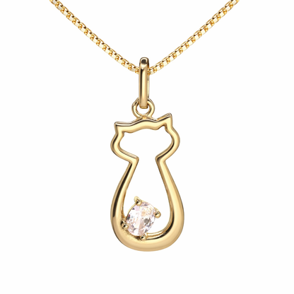 Collar gatito con circón