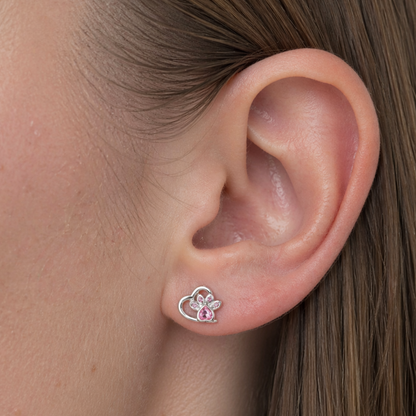 Aros huella rosa