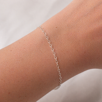 Pulsera plata eslabones