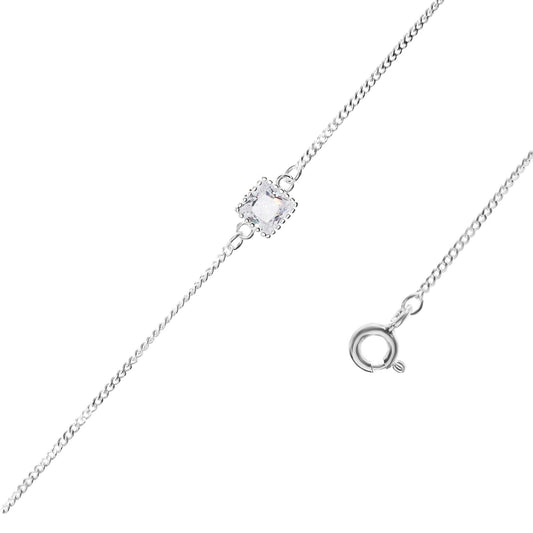 Pulsera circón cuadrado