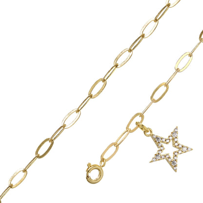 Pulsera bañada en oro estrella