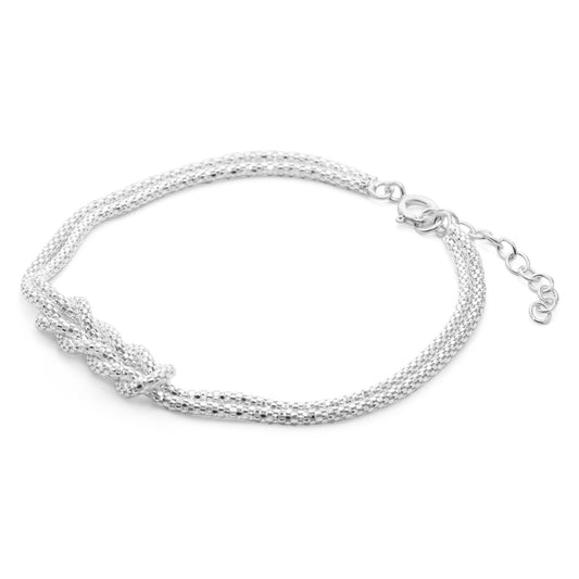 Pulsera plata nudo