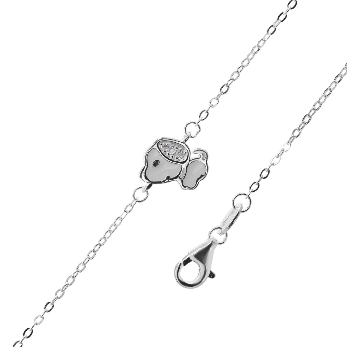 pulsera plata perrito