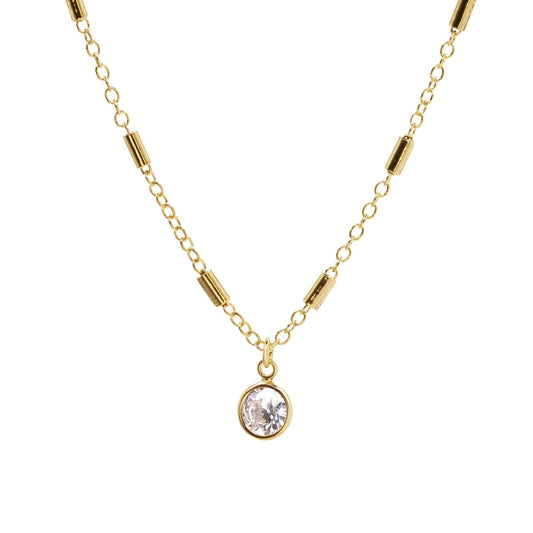 Collar bañado de oro punto de luz