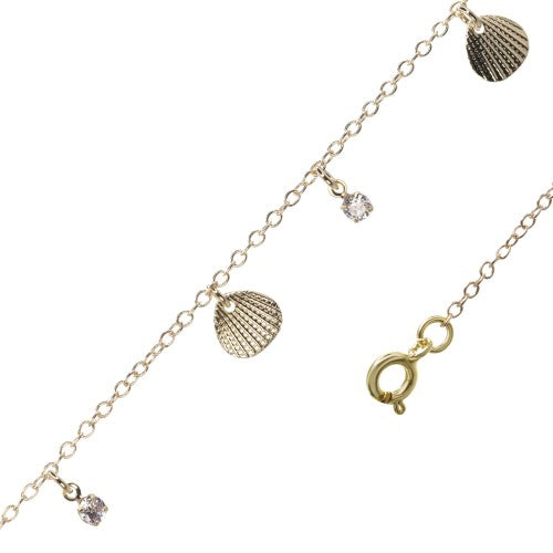 Tobillera bañada en oro playera